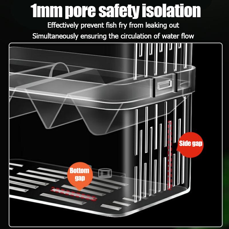 Multifunctional Fish Aquarium Fish Box High Clear Fish Tank Isolation Box Double Layer Guppy Breeding Hatching Incubator