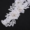 NZUK Bridal Wedding Garters with 3D Flowers and Beaded White Lace Wedding Garters Pearl Bridal Legs Garter Set Thigh Ring