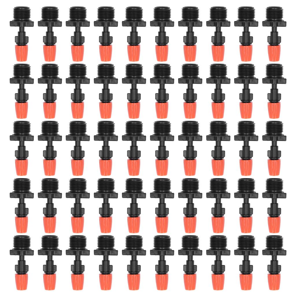 50 buc Duze de pulverizare cu ceață cu filet exterior G1/2, Cap de pulverizare apă reglabil, Duze de atomizare pentru grădină