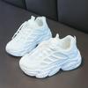 Children's Spring and Autumn Mesh Breathable Sports White Shoes