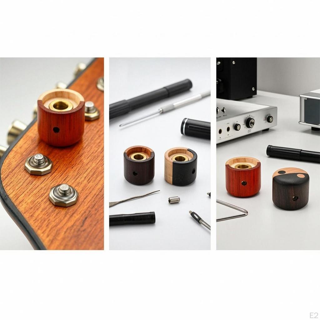 Guitar Knobs with Brass Insert Natural Potentiometer Knob High Hardness