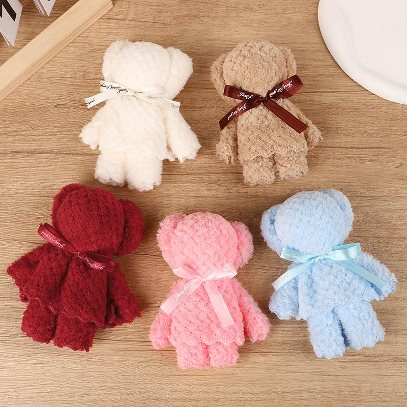 5/10 Stück Teddybär Handtuch Geschenkset für Hochzeit Kinder Geburtstagsparty Mitgebsel Babyparty Gästegeschenk Weihnachten Ostern Wohnkultur