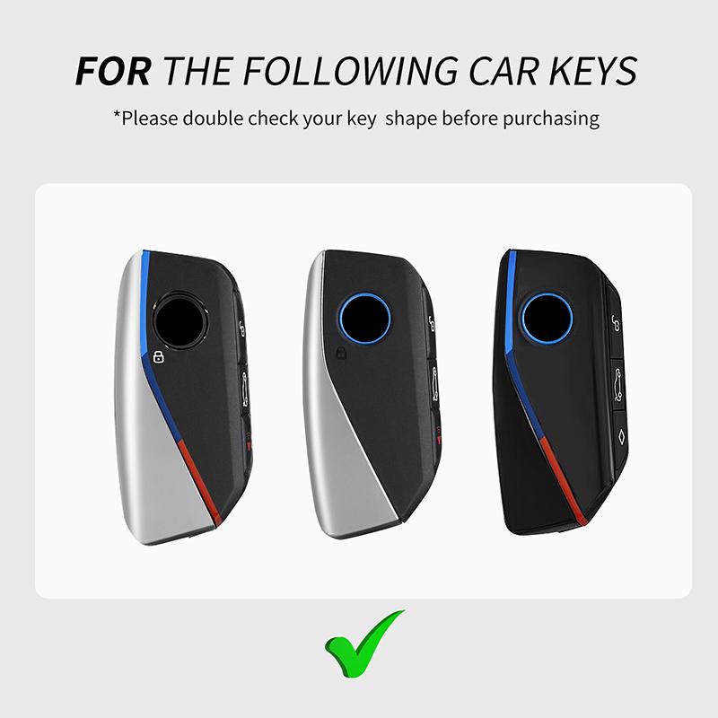 Carbon Fiber Car Key Fob Case For Bmw New 5 7 Series T-Carbon Car Key Cover Auto Interior Accessories