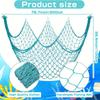 4pcs Decorative Fishing Nets Mediterranean Fabric Wall Hanging Decor Thick Cotton and Linen Rope Seashell Net Background Walls