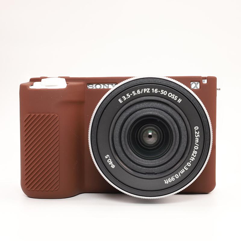

Захисний чохол для камери Sony ZVE-10M2, Силіконовий захисний чохол для ZVE-10M2, Сумка з м якою оболонкою кавовий