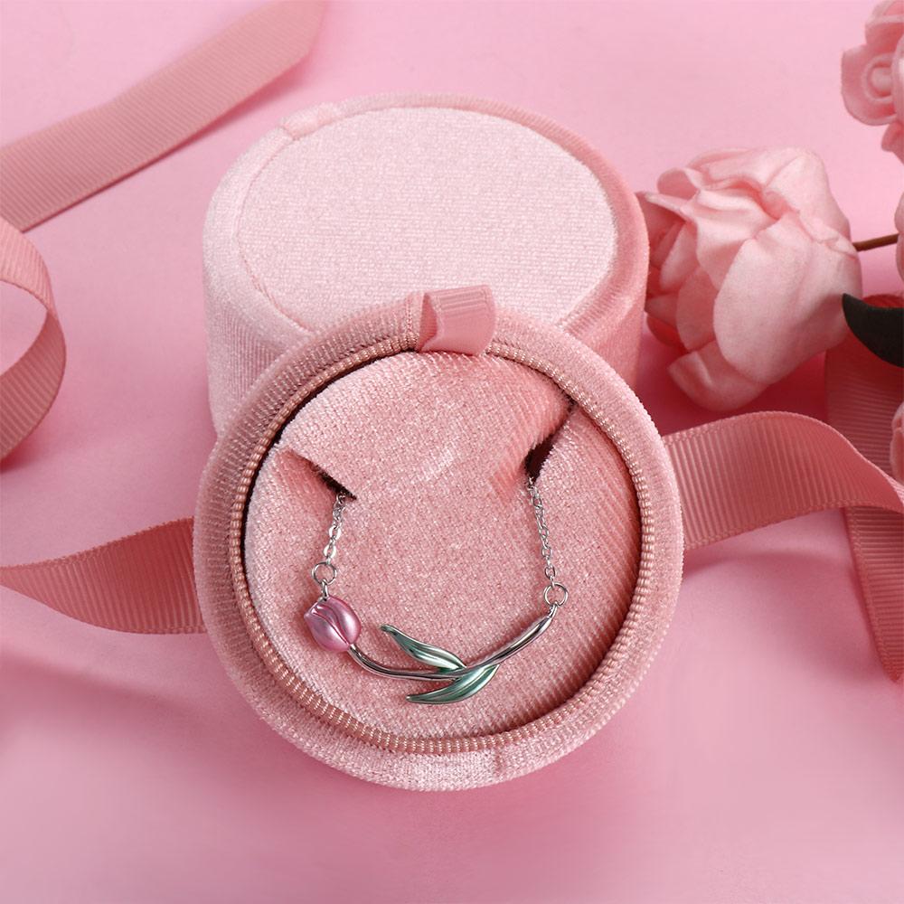 Bowknot Wedding Necklace Gift Box Fashion Accessories Jewelry Box Displays Box Jewelry Display