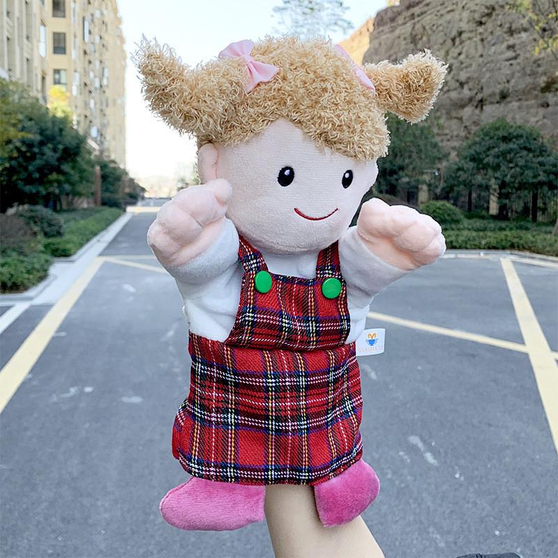 Plush Family Storytelling Hand Puppet Toy With Soft Material For Doll Children