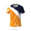 2026 Neues Herren Sport-T-Shirt Schnelltrocknend Atmungsaktiv Sport-T-Shirt Wabenmuster Farbblock Rundhalsausschnitt Oberteil Fitnessstudio Laufbekleidung