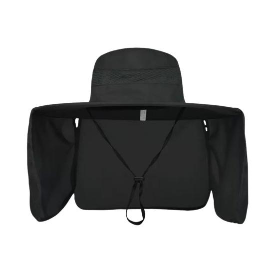 Unisex Summer Sun Hat Outdoor Sun Protection Cap with Neck Flap Breathable Large Brim Hat for Hiking Traveling Fishing