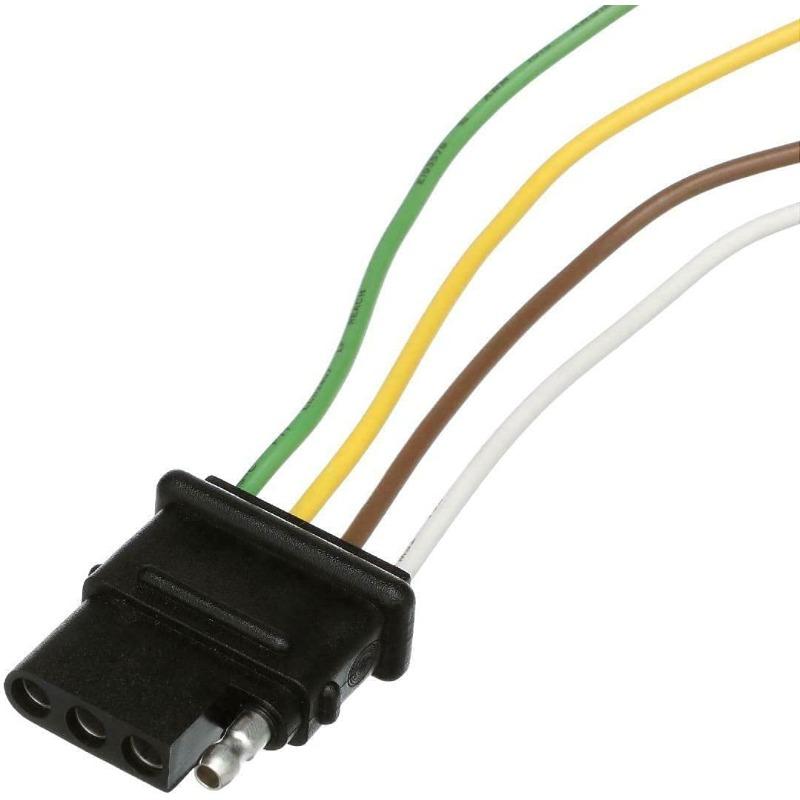 0.6m Trailer Light Wiring Harness Extension, 4 Pin Connector Hitch Light Trailer Wiring Harness Extender Fit for LED Tailgate Light Bar Trailer Lights