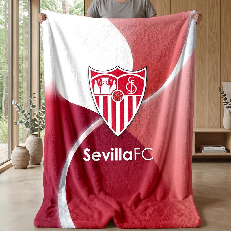 Sevilla FC Soft Flannel Fleece Blanket Lightweight Cozy Warm Throw Blanket For Sofa Bed Home Decor