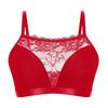 Sexy  Women's Vest-Style Lace Breathable Support and Gathering Sporty Bra