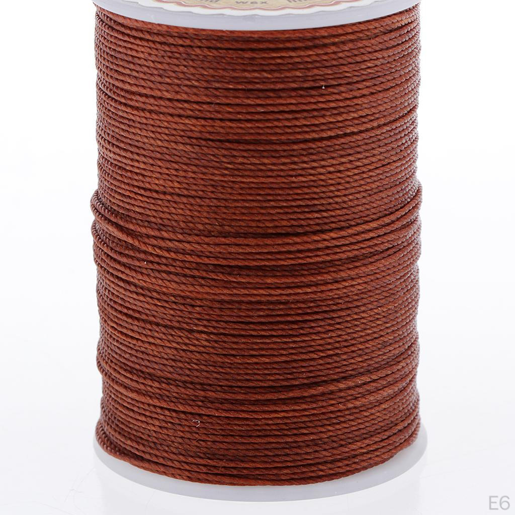 6 0.55mm Leather Waxed Thread Polyester Cord String for DIY Stitching