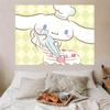 Cute Cartoon Cinnamoroll Sanrio Hello Kitty My Melody Tapestry Room Decoration Home Decor Bedroom Wall Hanging Fabric