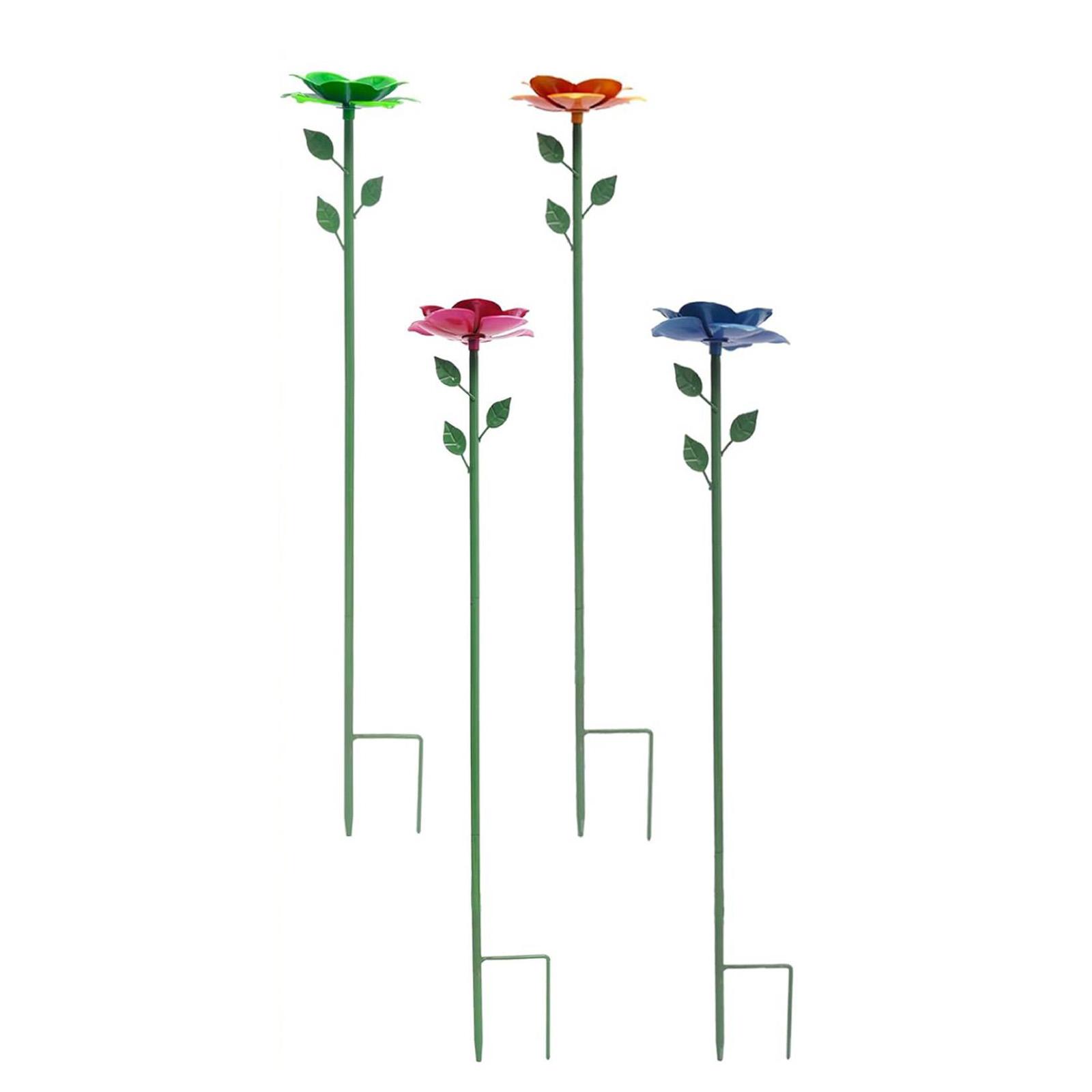 

4/6 Pack Bee Watering Station Metal Butterfly Feeder with Flower Design Decorative Garden Stakes for Outdoor Yard Patio Decor