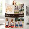 Custom Blanket With Text Photo Collage Personalized Picture Blankets Souvenirs Gifts Customized Throw Blanket for Family Mom Dad