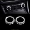 2pcs/set Car Styling Air Conditioning Knobs Audio Decorative Circle Cover Trim Sticker Accessories Zinc