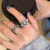 2024 Gothic Unisex Star Ring Set Punk Grunge Cross Star Woman Man Jewelry Hip Hop Party Street Ring Accessories New Gift
