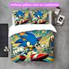 Sonic Duvet Cover Set - 3pcs Polyester Bedding Set with Digital Print, 1 Comforter Cover & 2 Pillow Shams
