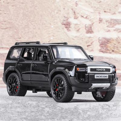 1/32 Toyota 2024 PRADO Land Cruiser lydinio automobilio modelis lieto metalo visureigiai automobilio modelis garsas ir šviesa vaikams žaislas dovana