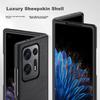Funda para Teléfono OPPO Find N2, Cubierta Protectora Findn2, Pantalla Plegable Izquierda y Derecha OPPO Find Funda de Cuero a Prueba de Golpes, Exterior en Negro Estrellado