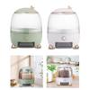 Rotating Rice Storage Container Cereal Dispenser Storage, Green