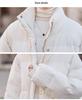 2024 Winter Korean-Inspired Loose Petite Stand-Up Collar Down Jacket for Women