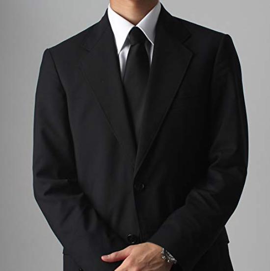 [Dress Code 101] Men's Black Formal Necktie for Funerals, Wakes, Memorial Services, and Other Formal Occasions TIE-783REI Black Japan 8cm (FREE Size)