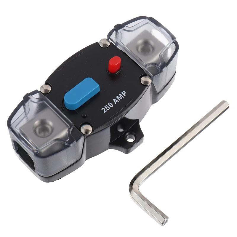 NEW-250A 12-48 Volt DC Self Recovery Circuit Breaker With Manual Reset Button For Automotive Rv Marine Boat