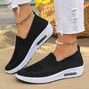 Women New Foreign Trade Wholesale Mom Shoes, Breathable Fly-knit Slip-on Platform Height-increasing Soft Sole Casual Sneakers
