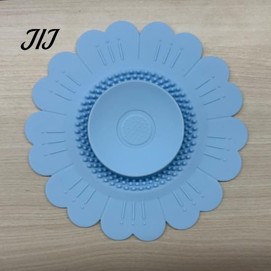 Silicone Floor Drain Cover Sunflower Mat, Bionic Petal Design Anti-Clog Sink Kitchen Accessory Hair Filter, Odor-Proof Drainage Protector for