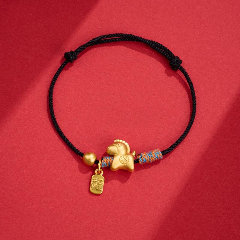 2026 Horse Year Red Lucky Woven Rope Bracelet For Women Chinese Style Horse Bracelets New Year Blessing Jewelry Gifts