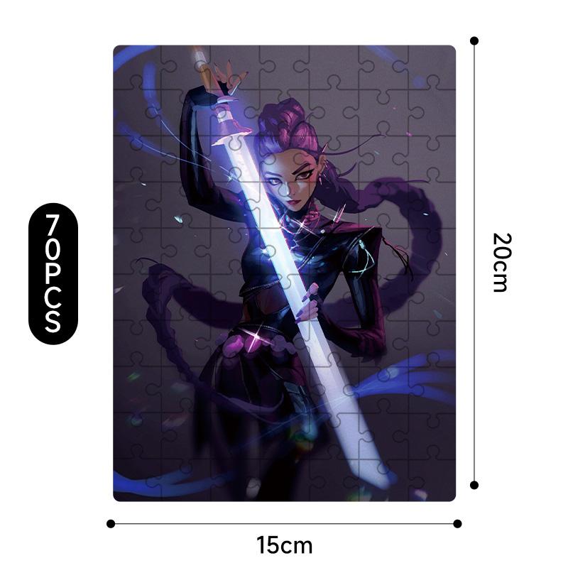 New Kpop Demon Hunters 20*15Cm Jigsaw Puzzle Toys Rumi Mira Zoey Huntrix Character Pattern Board Game Home Decor Children Gifts