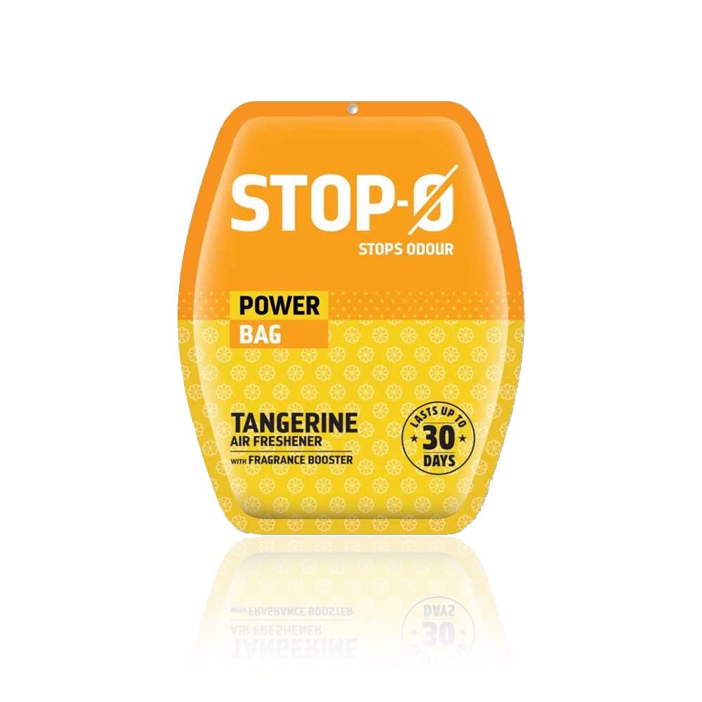 Cycle Stop-O Power Bag Bathroom Air Freshener Pack Of 6 Long-Lasting Mixed Scents Apple Cinnamon Melon Tangerine Amber Rose Citrus Zing 10 G