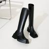 Fashion Platform Heel Knee High Boots Women Fashion Ladies Zipper Round Toe Knight Long Boots Autumn Winter Women's Shoes Footwear