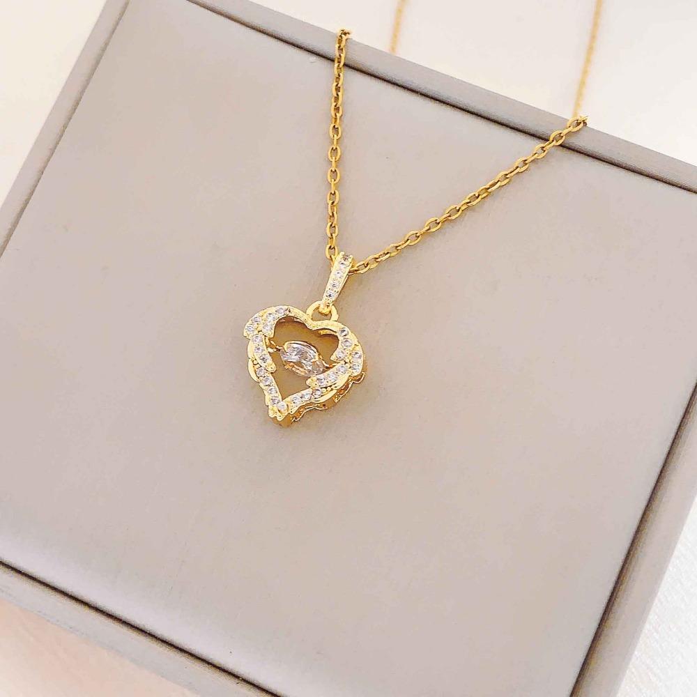 Necklace Women Do Not Fade Summer Small Cute Temperament Titanium Steel Necklace Versatile High-end Jewelry Simple Collarbone Chain