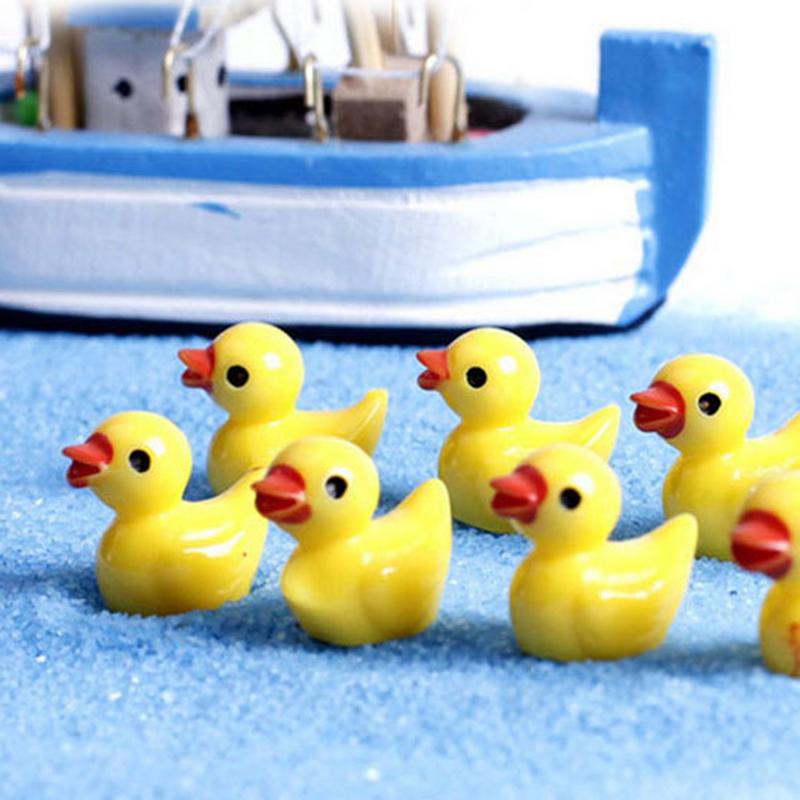 

100 Pcs Mini Ducks Realistic Shape Tiny Multicolor Ducks Ornament Small Fairy Miniature Garden Landscape Aquarium Dollhouse CN