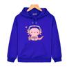 Cute Axolotl Playing Video Games Hoodie Cartoon Gamer Funny Print Sweatshirt Kids Clothes Boys Girl Clothing Y2k Winter Pullover
