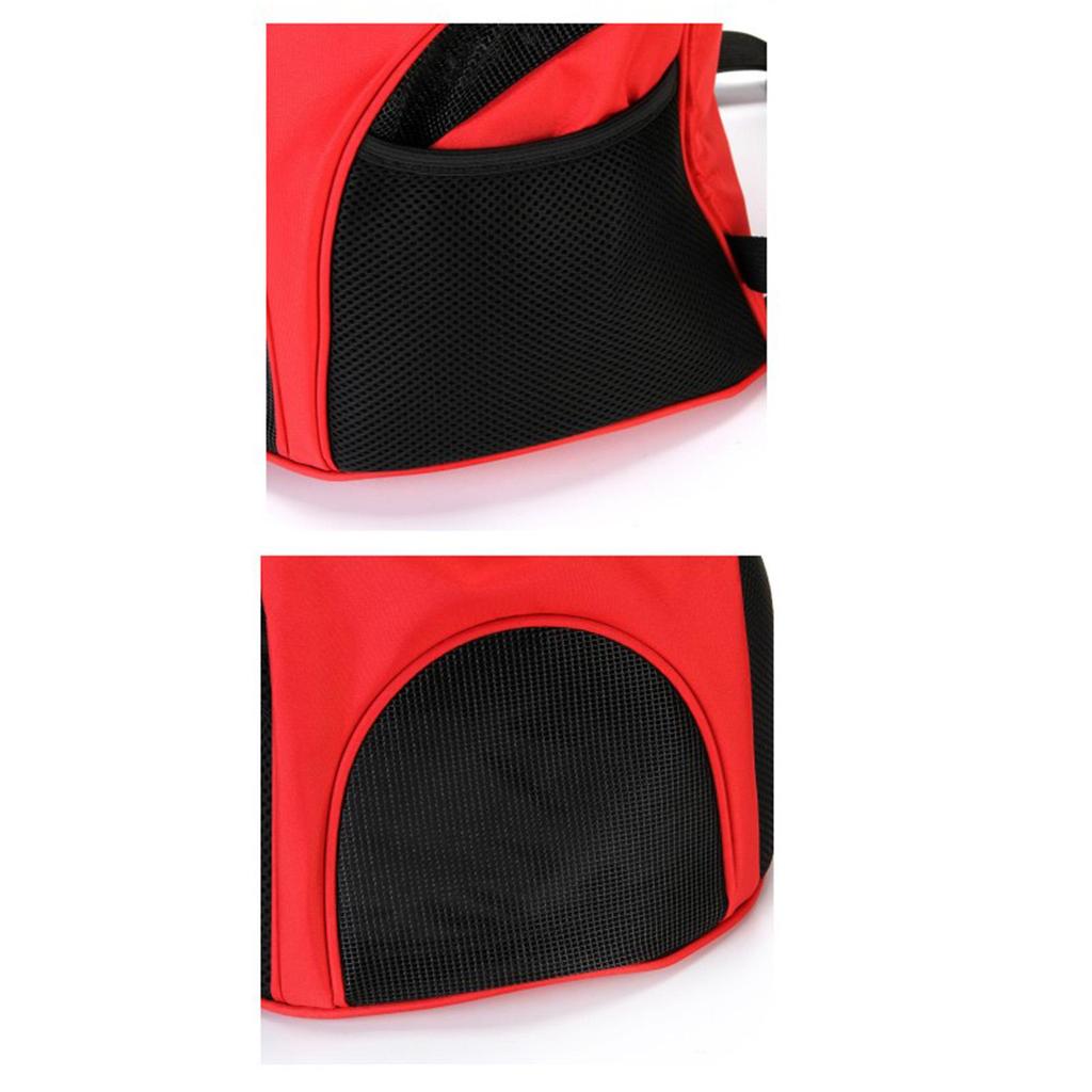 Pet Carrier Mesh Backpack, Cat Breathable , Portable Ventilated and Outdoor Collapsible Red