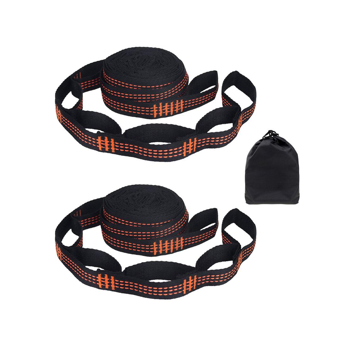 

2 Pcs/Set Fashion 5 Rings Swing Hammock Strap Camping Polyester Rope Reinforced помаранчевий