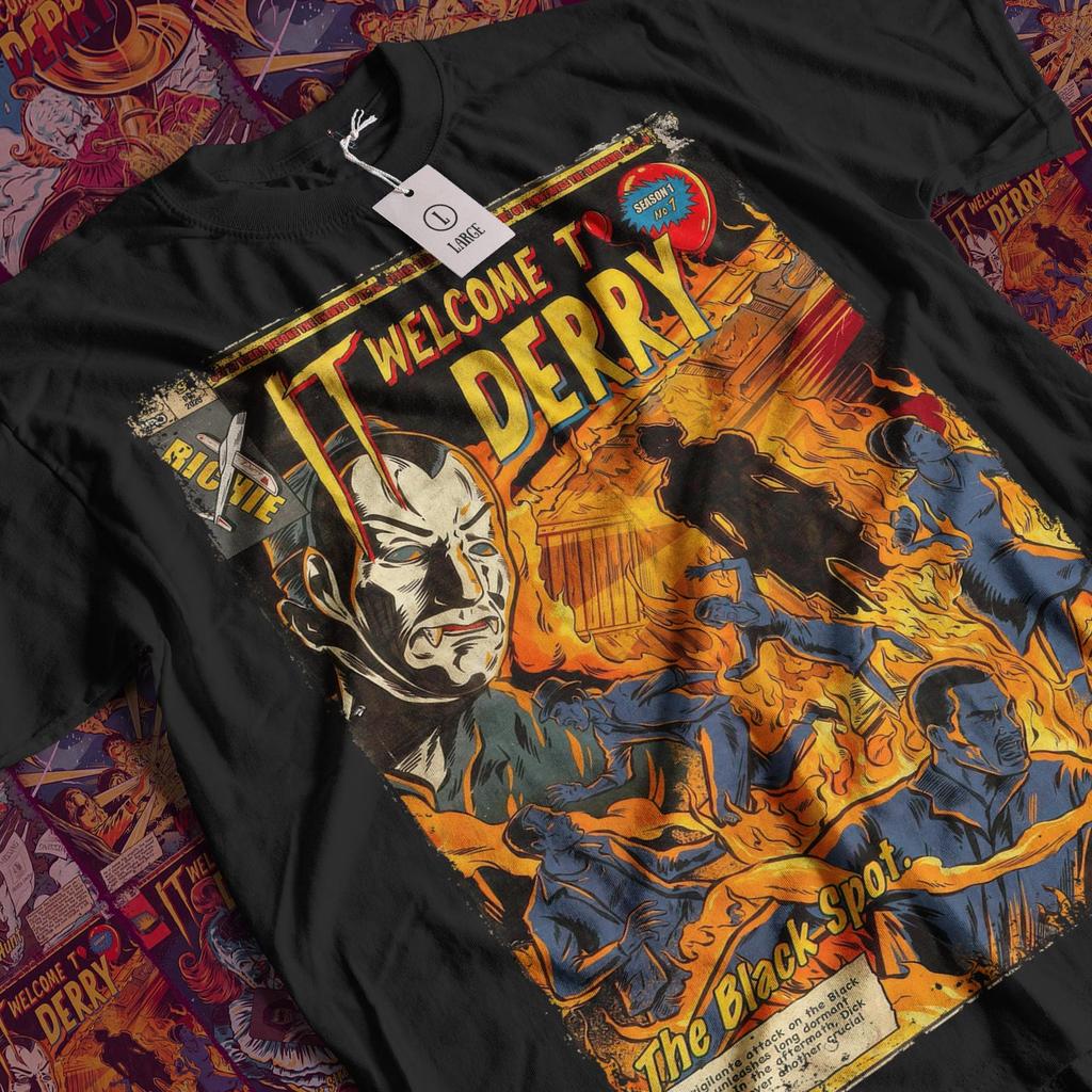 Welcome to Derry T-Shirt and kids tshirt: Vintage Horror Movie Graphic Tee