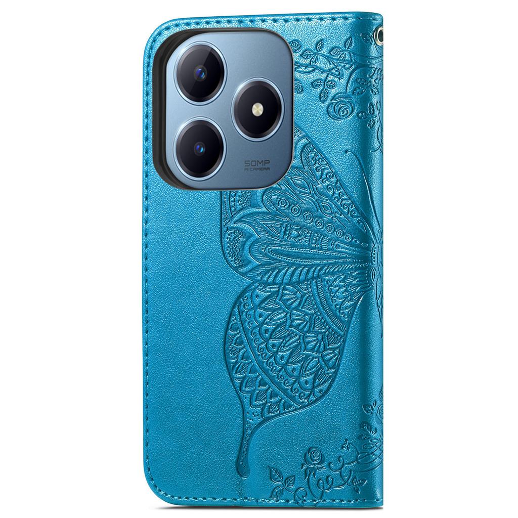 For Realme Note 60x 4G/C63 4G/C61 4G Case PU Leather Wallet Phone Cover Butterfly Pattern
