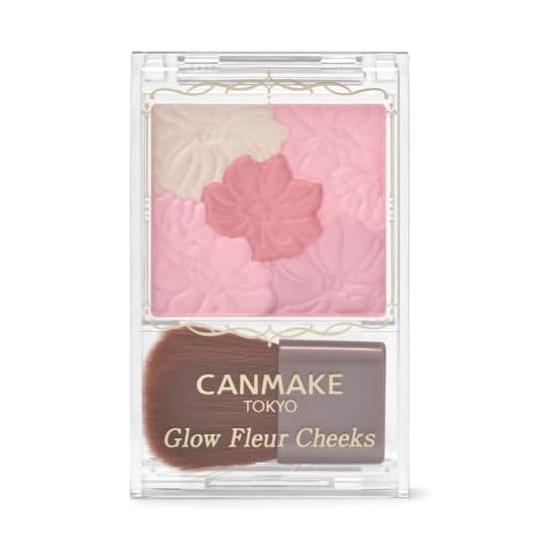 Canmake Glow Fleur Cheeks 17 Strawberry Milk Fleur Powder Cheek Pink Gloss Прозрачный