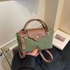 Minimalist Womens Small Square Nylon Shoulder Bag With Inner Zipper Pocket For Casual Outings