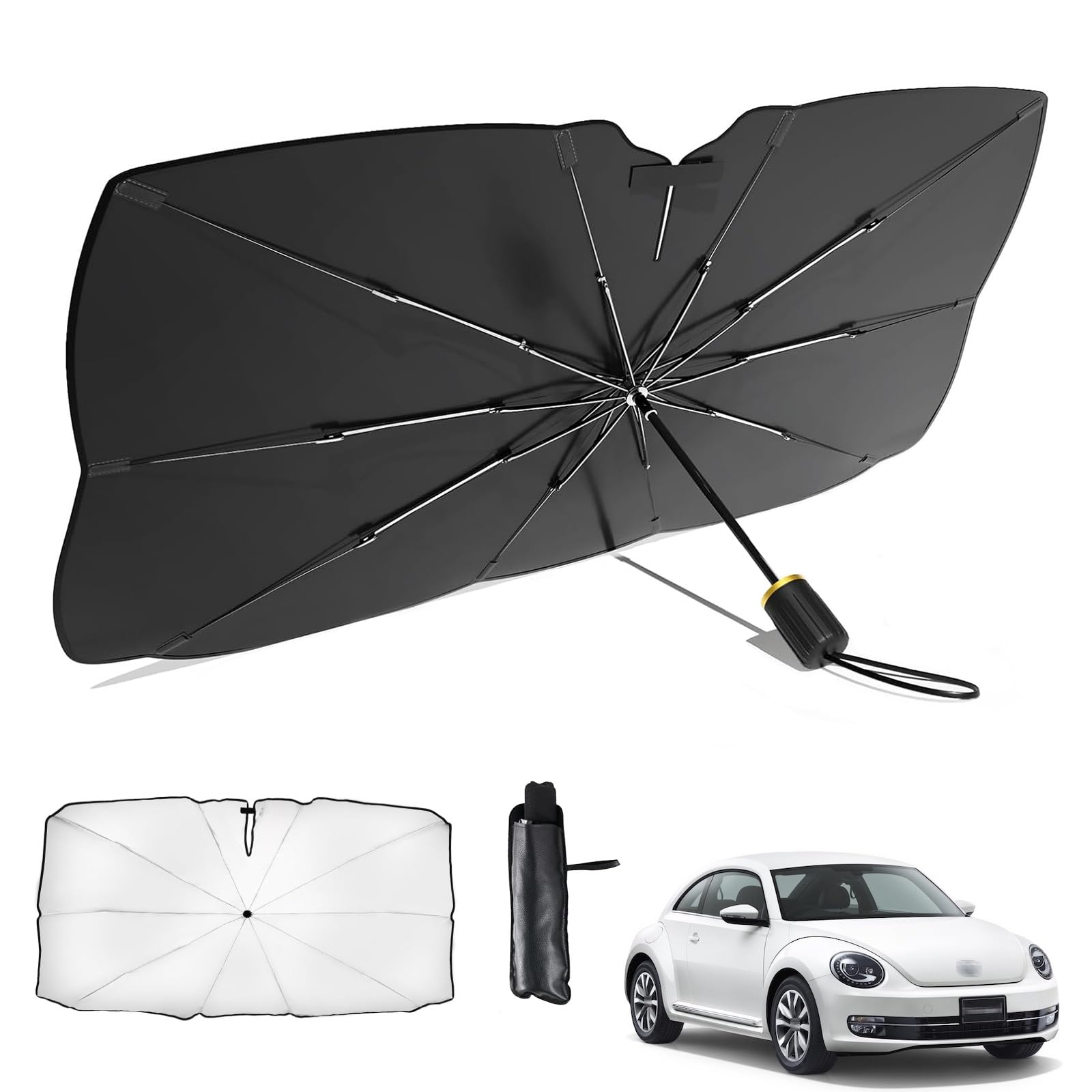 

Volkswagen The Beetle, April 2012 - January 2021, Folding Car Sun Shade, 10 Ribs, The Beetle