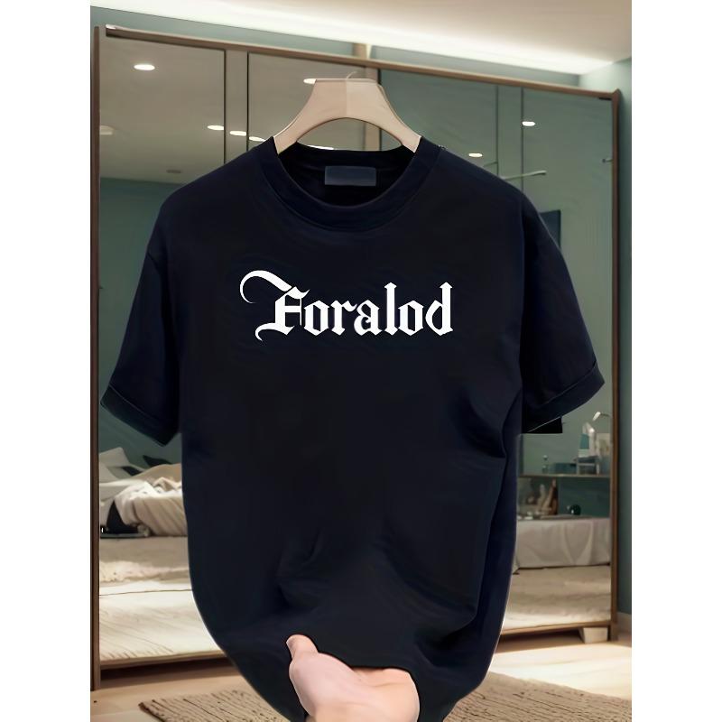 

European sizes The Artistic And Creative Font Aligns with The Trendy Style of men, Featuring a Loose And Casual T-Shirt for Outdoor Wear 4XL чорний
