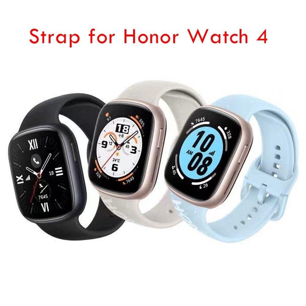Strap For Honor Watch 4 SmartWatch Band Wristband Sport Belt Bracelet Watchband For Honor Watch4 Soft Silicone Watchband
