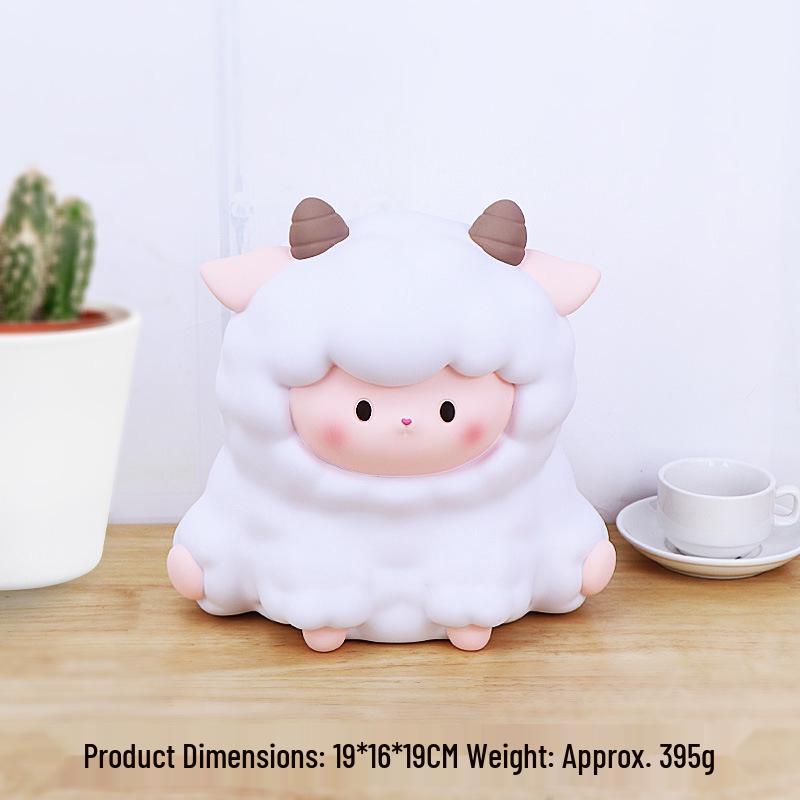 Korean Cute Pig Children's Money Box | Internet Celebrity Cartoon Drop-Proof Silicone Piggy Bank Ornament