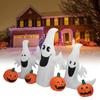 Inflatable Ghost Pumpkin 230cm Blow Up Decoration with LED Lights for Outdoor Yard Lawn