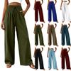 Women's Casual Drawstring Wide Leg Pants for Everyday Wear